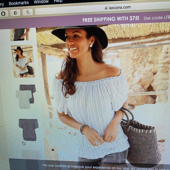 Size medium off shoulder top - Picture 4 of 5